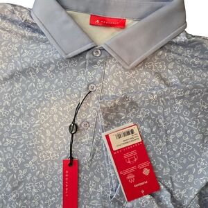 REDVANLY Mens XL BENDALL Polo Baby Lavender Floral Print PUREPOLY Athletic